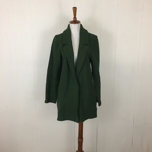 Rachel Zoe Wool Blend Open Placket Blazer Cardigan